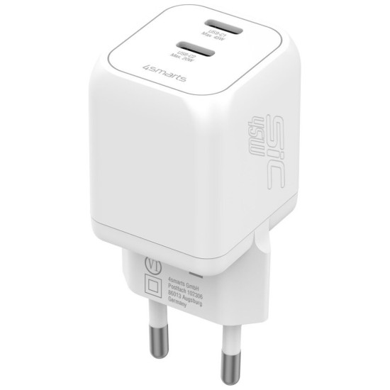 Ładowarka sieciowa 45W PD SiC Dual biała 