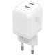 Ładowarka sieciowa 45W PD SiC Dual biała 