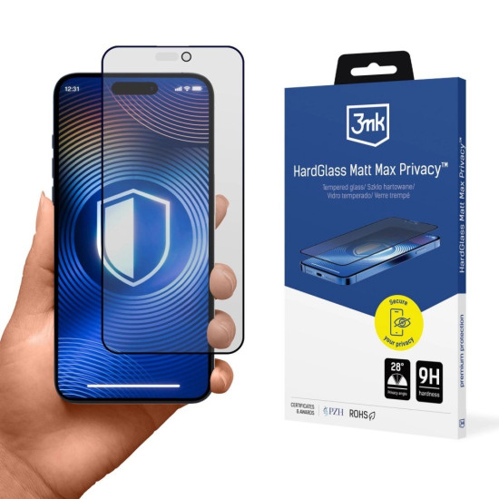Szkło prywatyzujace HardGlass Matt Max Privacy Apple iPhone 18 Pro 