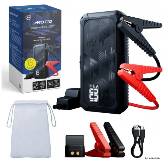 Jump Starter 1500A LED 10000mAh HyperBoost Flow Booster Powerbank 