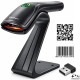 Bezprzewodowy czytnik kodów kreskowych 1D 2D + stojak na skaner |QR | EAN | USB 