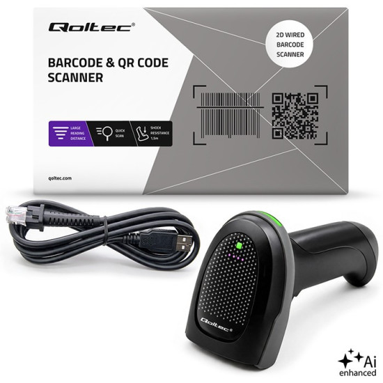 Czytnik kodów kreskowych 1D 2D | QR | EAN | USB 