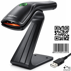 Czytnik kodów kreskowych 1D 2D + stojak na skaner | QR | EAN | USB 