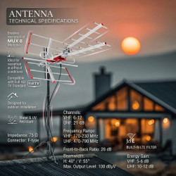 Antena Zewnętrzna DVB-T TV Combo UHF MCTV-855