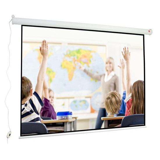 Ekran elektryczny Wall Electric 240, 4:3, 240x180cm, czarny top i ramki, Matt White