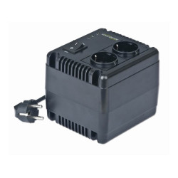 Stabilizator napięcia AVR, LED 230V, 1000VA, 2 x Schuko OUT 