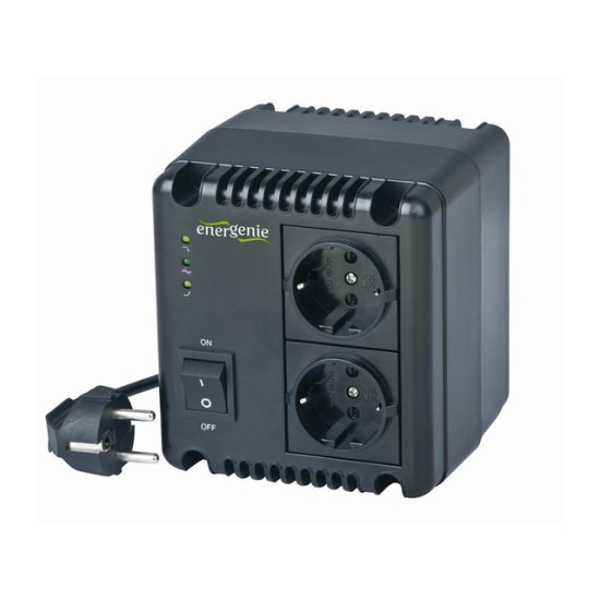Stabilizator napięcia AVR, LED 230V, 1000VA, 2 x Schuko OUT 
