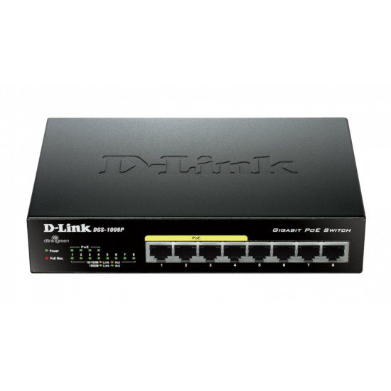 Switch 8-port 10/100/1000Gigabit Metal Housing Desktop
