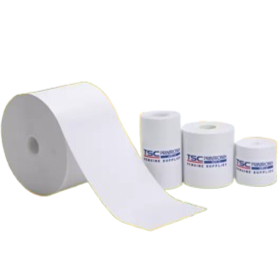 Linerless Label Standard/Width:105mm 4.13in /Length:32m 104.96ft /OD:67mm 2.64in /Core ID:1inch/18 roll per ctn