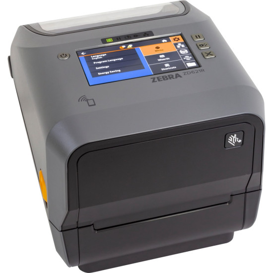 Thermal Transfer Printer  74/300M  ZD621R, Color Touch LCD, 203 dpi, USB, USB Host, Ethernet, Serial, 802.11ax, BT5.3, ROW, RFID - UHF, EU and UK Cords, Swiss Font, EZPL