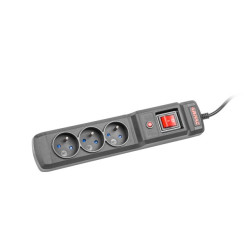 Listwa przeciwprzepięciowa M3 Multi 4.5m czarna (3 gniazda) 