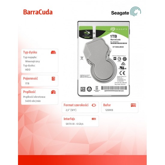 BarraCuda 1TB 2,5' 128MB ST1000LM048