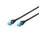 Patch cord RJ45/RJ45 U/UTP kat. 5e 2,0m AWG 26/7 PVC Czarny