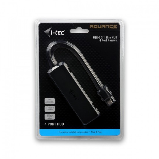 USB-C Slim pasywny HUB 4x USB 3.0 do podłączenia USB-A/USB-C USB-C Slim pasywny HUB 4x USB 3.0 do podłączenia USB-A/USB-C