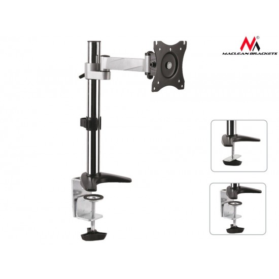 Uchwyt biurkowy do monitora LCD MC-717 8kg max vesa 100x100 aluminiowy