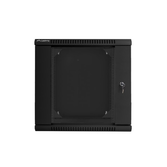 Szafa instalacyjna wisząca dwusekcyjna 19' 12U 600X600mm czarna 