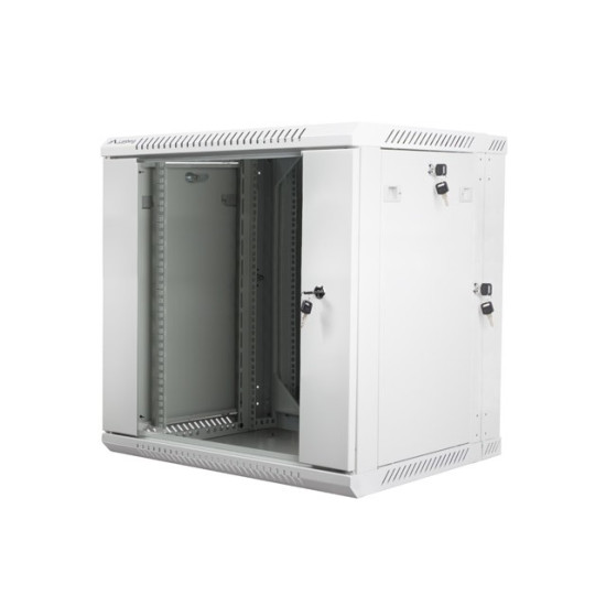 Szafa instalacyjna wisząca dwusekcyjna 19' 12U 600X600mm szara 