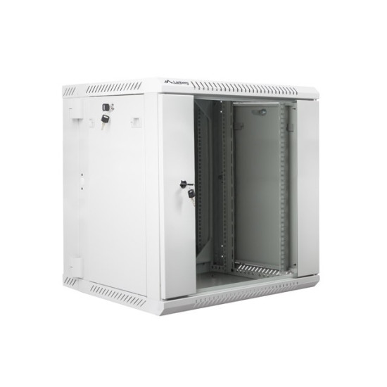 Szafa instalacyjna wisząca dwusekcyjna 19' 12U 600X600mm szara 