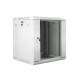 Szafa instalacyjna wisząca dwusekcyjna 19' 12U 600X600mm szara 