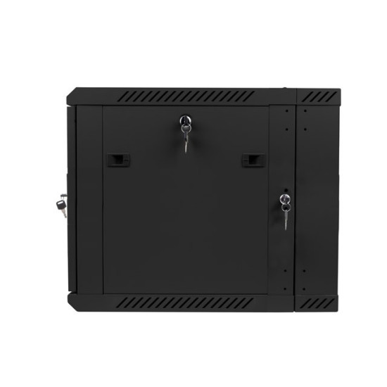 Szafa instalacyjna wisząca dwusekcyjna 19' 9U 600X600mm czarna 