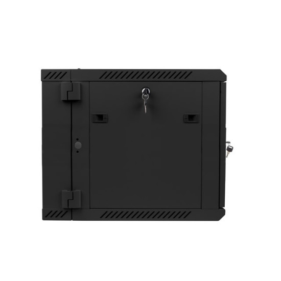 Szafa instalacyjna wisząca dwusekcyjna 19' 9U 600X600mm czarna 