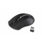 Bezprzewodowa mysz optyczna, GALAXY Black/silver, powierzchnia gumowana