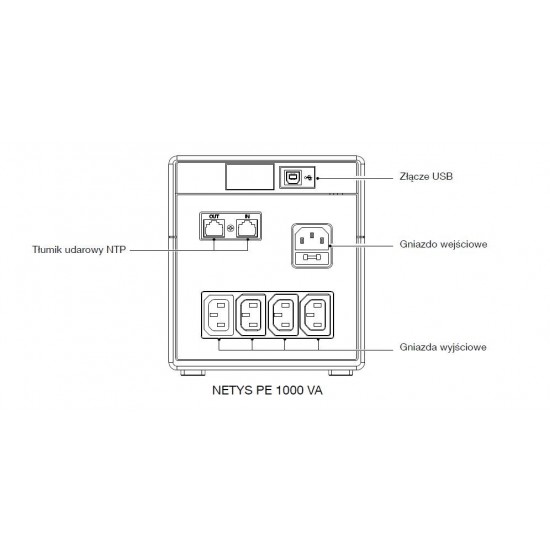 UPS NETYS PE 1000VA/600W 230V/AVR/4XIEC 320,LED,USB