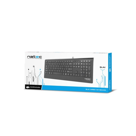 Klawiatura BARRACUDA Slim Czarna USB 