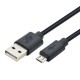 Kabel USB - Micro USB 3 m. czarny