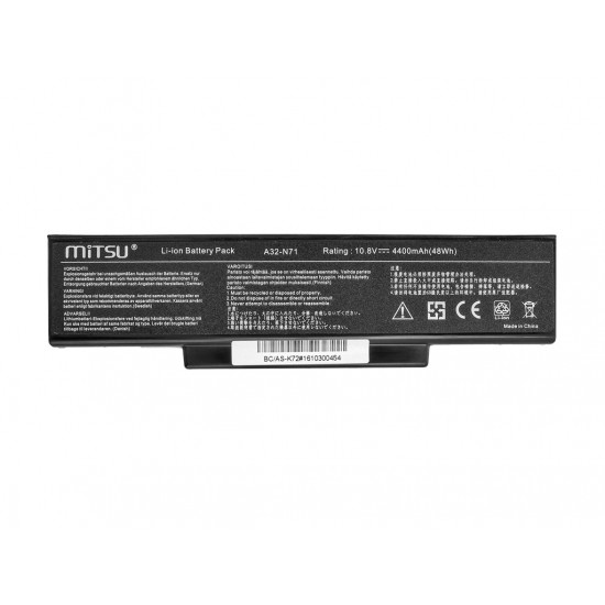 Bateria do Asus K72, K73, N73, X77 4400 mAh (48 Wh) 10.8 - 11.1 Volt Bateria do Asus K72, K73, N73, X77 4400 mAh (48 Wh) 10.8 - 11.1 Volt