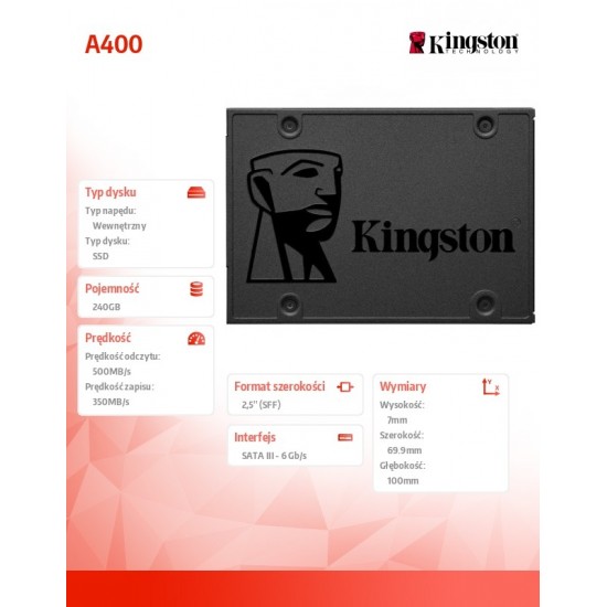 SSD A400 SERIES 240GB SATA3 2.5' SSD A400 SERIES 240GB SATA3 2.5'