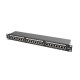 Patch Panel 24 Port 1U Kat.5E czarny ekranowany 