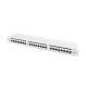Patch Panel 24 Port 1U Kat.6 szary ekranowany 