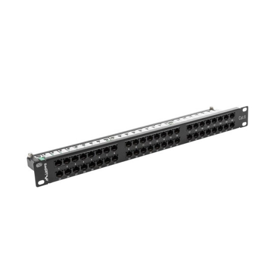 Patch Panel 48 Port 1U Kat.6 czarny 