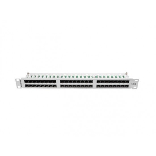 Patch Panel 48 Port 1U Kat.6 szary 