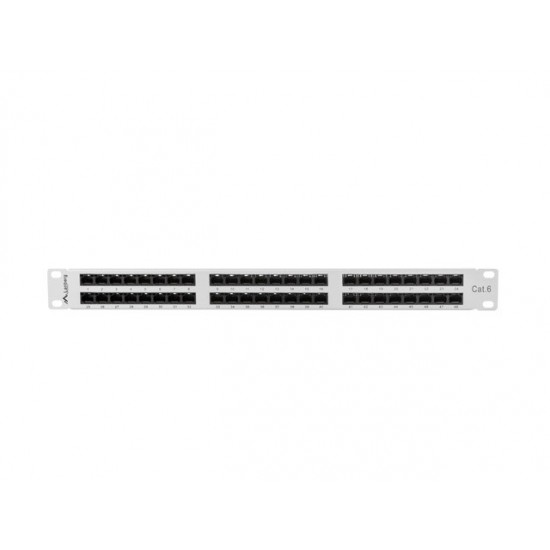 Patch Panel 48 Port 1U Kat.6 szary 