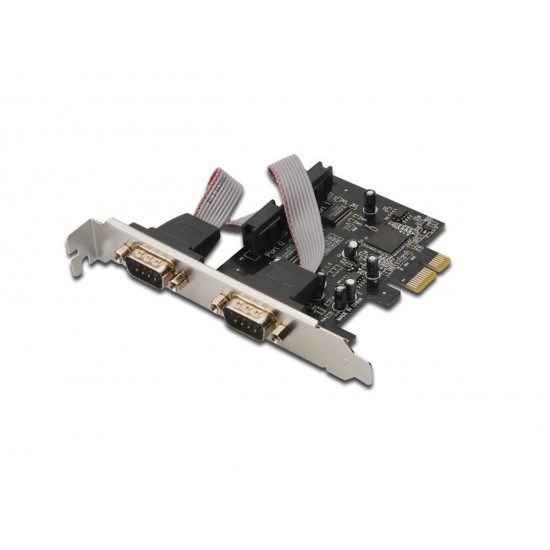 Karta rozszerzeń/Kontroler RS232 PCI Express, 2xDB9, Low Profile, Chipset: MCS9901