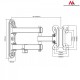 Uchwyt do telewizora 13-23 cale MC-740 30kg, max vesa 100x100