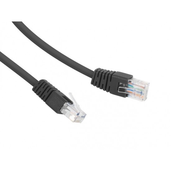Patch cord Kat.6 UTP 1m czarny 