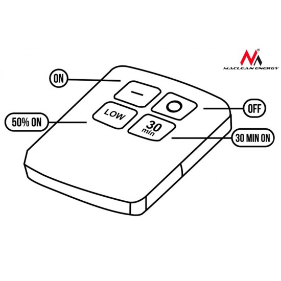 Lampa zestaw 6 LED Energy z pilotem na baterie 3xAAA MCE165