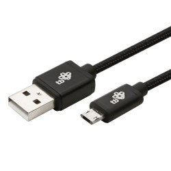 Kabel USB - Micro USB 1m. dwustronny czarny Kabel USB - Micro USB 1m. dwustronny czarny