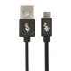 Kabel USB - Micro USB 1m. dwustronny czarny