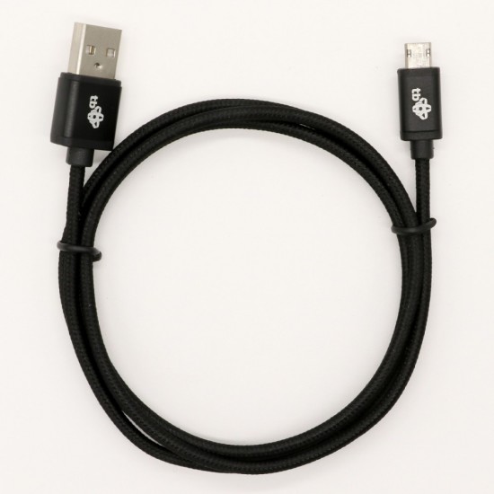 Kabel USB - Micro USB 1m. dwustronny czarny