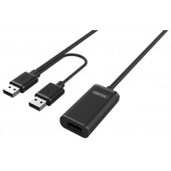Przedlużacz aktywny USB 2.0, 10m, Y-278 czarny Przedlużacz aktywny USB 2.0, 10m, Y-278 czarny
