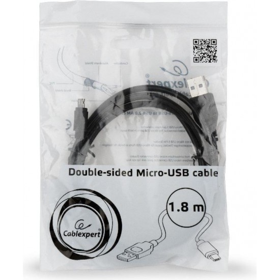 Kabel USB -> Micro USB dwustronne 1.8m 