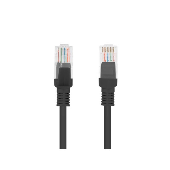 Patchcord kat.6 0.25M UTP czarny 