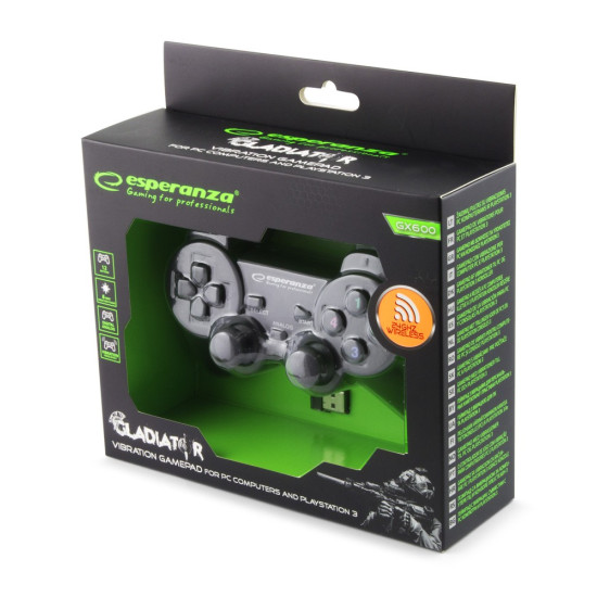 GAMEPAD BEZPRZEWODOWY 2.4GH PS3/PC GLADITOR
