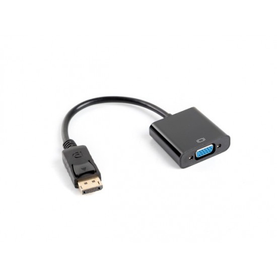 Adapter DisplayPort (M) -> VGA 15 pin (F) czarny na kablu