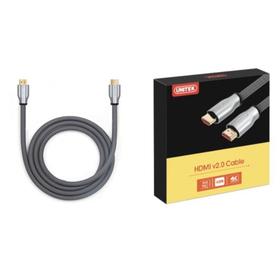 Kabel HDMI M/M 10m, v2.0, oplot, złoty, Y-C142RGY 