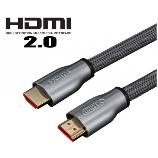 Kabel HDMI M/M 10m, v2.0, oplot, złoty, Y-C142RGY 